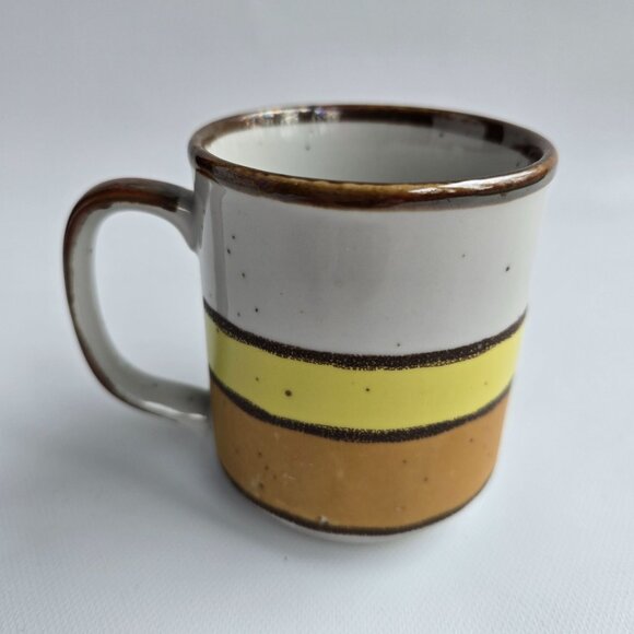 Vintage Hearthside Buffet Ware No. 555 Japan Speckled Ceramic Mug With Yellow & - Picture 16 of 16